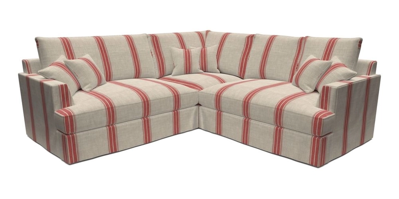 Slingsby Small Fitted Cover Corner Unit LHF & RHF in Two Tone Plain Biscuit.  Loose cover version available