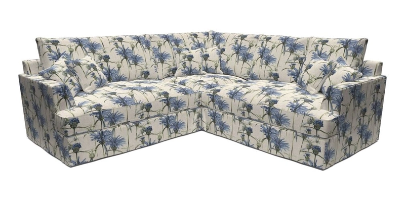 Slingsby Small Fitted Cover Corner Unit LHF & RHF in Two Tone Plain Biscuit.  Loose cover version available