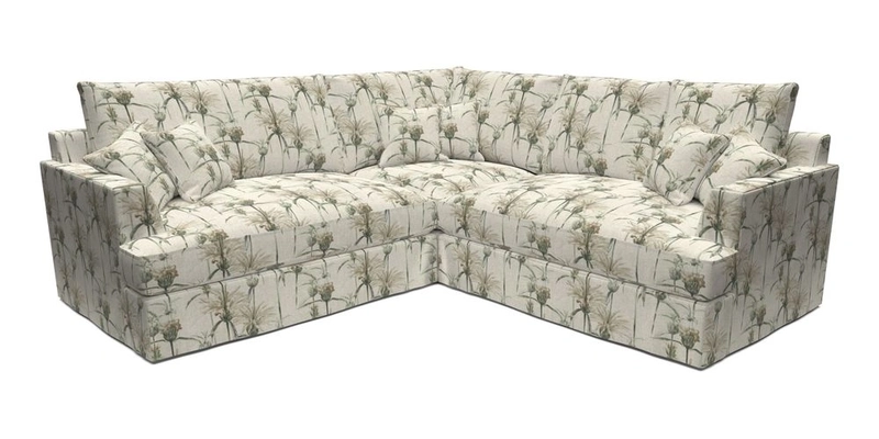 Slingsby Small Fitted Cover Corner Unit LHF & RHF in Two Tone Plain Biscuit.  Loose cover version available