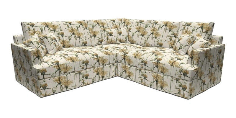 Slingsby Small Fitted Cover Corner Unit LHF & RHF in Two Tone Plain Biscuit.  Loose cover version available