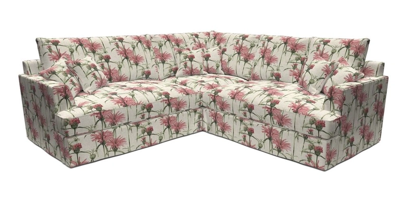 Slingsby Small Fitted Cover Corner Unit LHF & RHF in Two Tone Plain Biscuit.  Loose cover version available