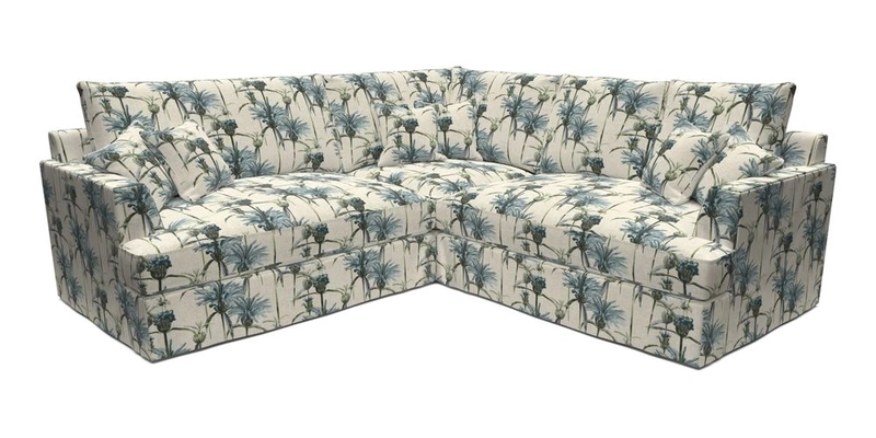 Slingsby Small Fitted Cover Corner Unit LHF & RHF in Two Tone Plain Biscuit.  Loose cover version available