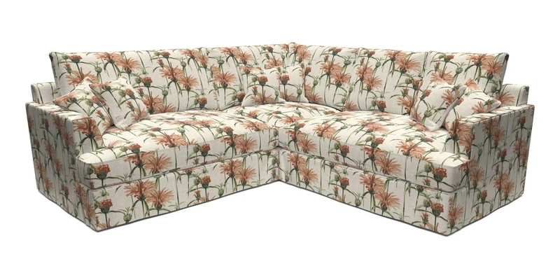 Slingsby Small Fitted Cover Corner Unit LHF & RHF in Two Tone Plain Biscuit.  Loose cover version available