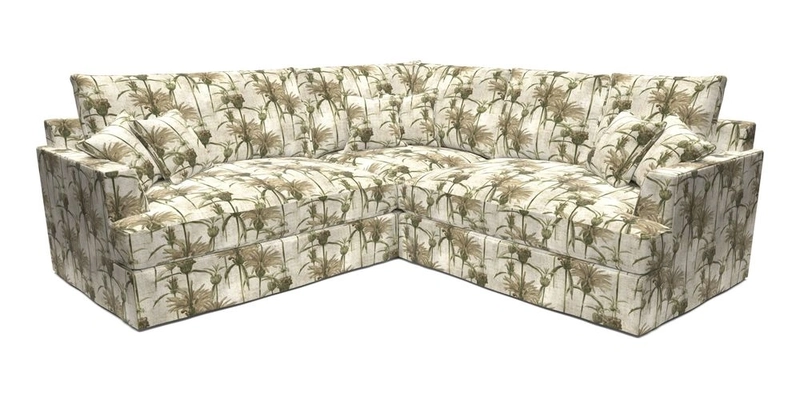 Slingsby Small Fitted Cover Corner Unit LHF & RHF in Two Tone Plain Biscuit.  Loose cover version available