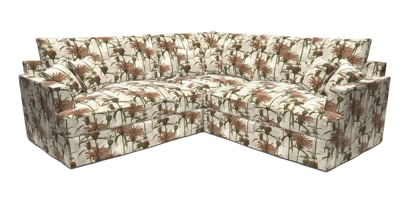 Slingsby Small Fitted Cover Corner Unit LHF & RHF in Two Tone Plain Biscuit.  Loose cover version available