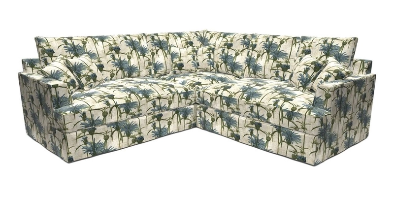 Slingsby Small Fitted Cover Corner Unit LHF & RHF in Two Tone Plain Biscuit.  Loose cover version available