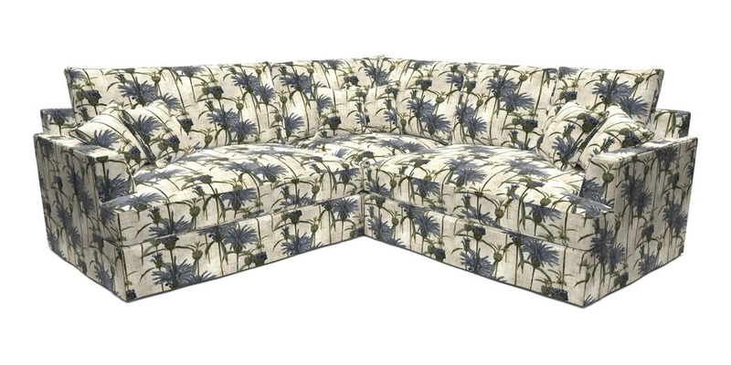 Slingsby Small Fitted Cover Corner Unit LHF & RHF in Two Tone Plain Biscuit.  Loose cover version available