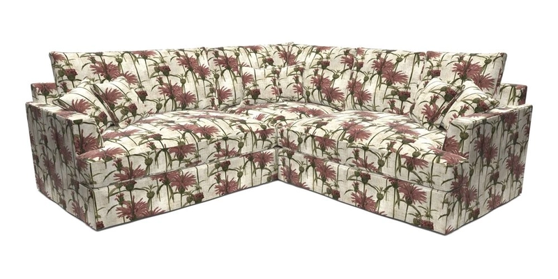 Slingsby Small Fitted Cover Corner Unit LHF & RHF in Two Tone Plain Biscuit.  Loose cover version available