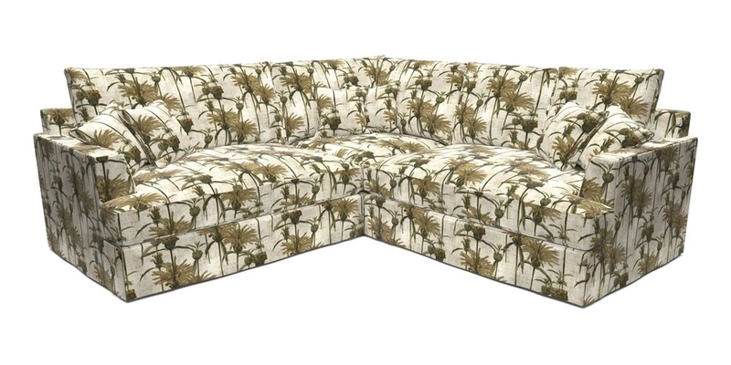 Slingsby Small Fitted Cover Corner Unit LHF & RHF in Two Tone Plain Biscuit.  Loose cover version available