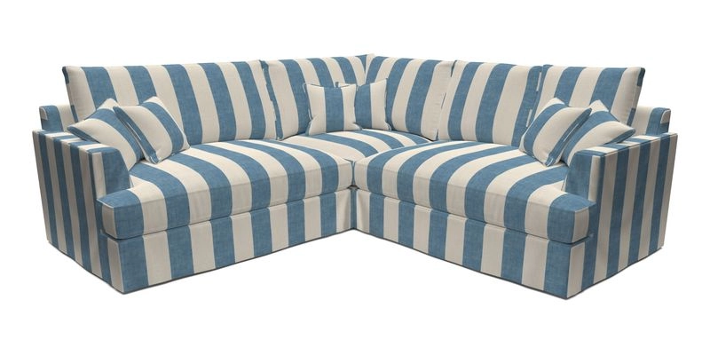 Slingsby Small Fitted Cover Corner Unit LHF & RHF in Two Tone Plain Biscuit.  Loose cover version available