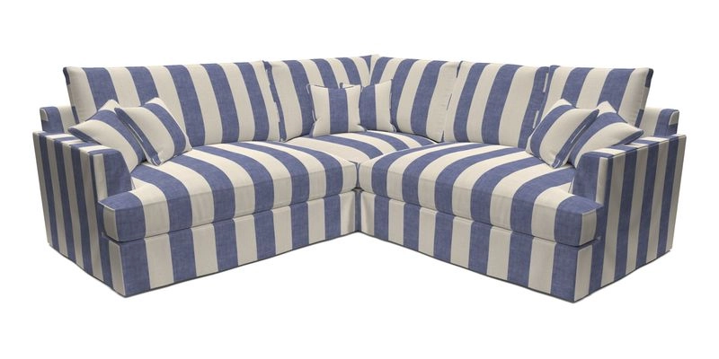 Slingsby Small Fitted Cover Corner Unit LHF & RHF in Two Tone Plain Biscuit.  Loose cover version available