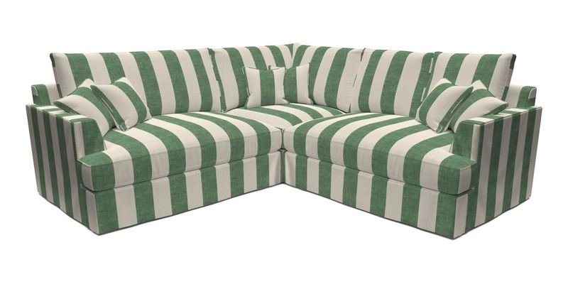 Slingsby Small Fitted Cover Corner Unit LHF & RHF in Two Tone Plain Biscuit.  Loose cover version available