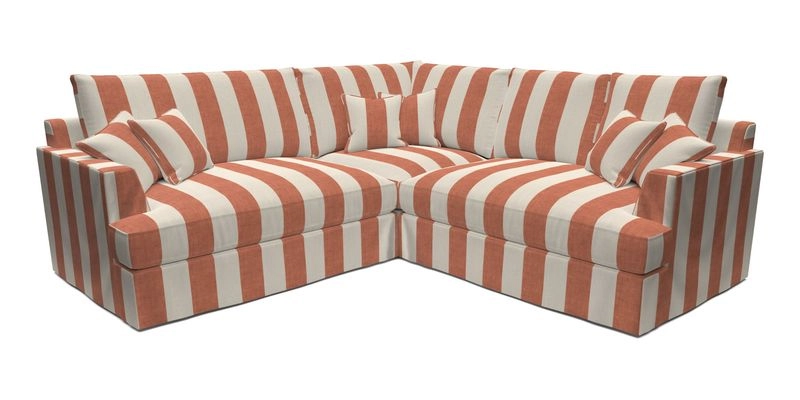 Slingsby Small Fitted Cover Corner Unit LHF & RHF in Two Tone Plain Biscuit.  Loose cover version available