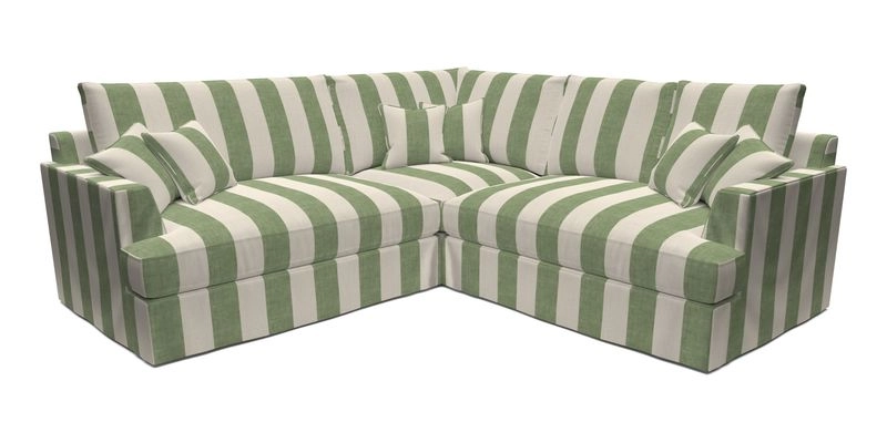 Slingsby Small Fitted Cover Corner Unit LHF & RHF in Two Tone Plain Biscuit.  Loose cover version available