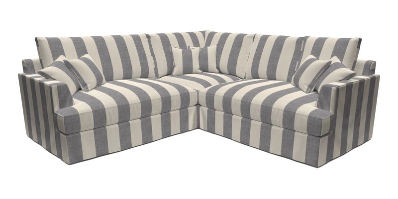 Slingsby Small Fitted Cover Corner Unit LHF & RHF in Two Tone Plain Biscuit.  Loose cover version available