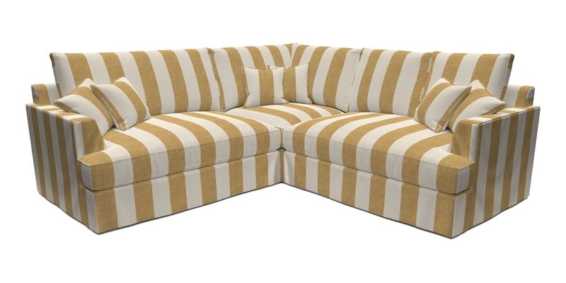 Slingsby Small Fitted Cover Corner Unit LHF & RHF in Two Tone Plain Biscuit.  Loose cover version available