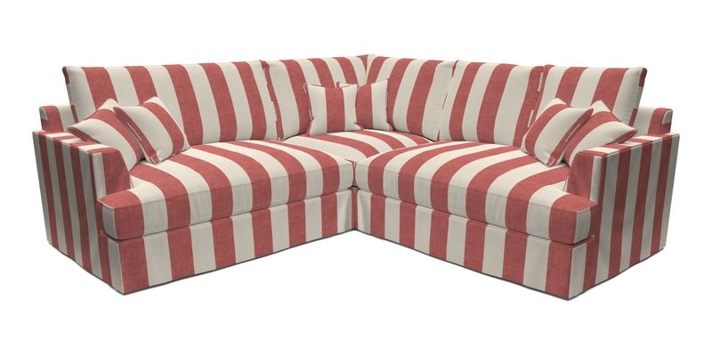 Slingsby Small Fitted Cover Corner Unit LHF & RHF in Two Tone Plain Biscuit.  Loose cover version available