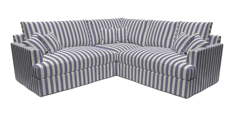 Slingsby Small Fitted Cover Corner Unit LHF & RHF in Two Tone Plain Biscuit.  Loose cover version available