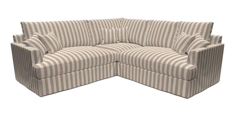 Slingsby Small Fitted Cover Corner Unit LHF & RHF in Two Tone Plain Biscuit.  Loose cover version available