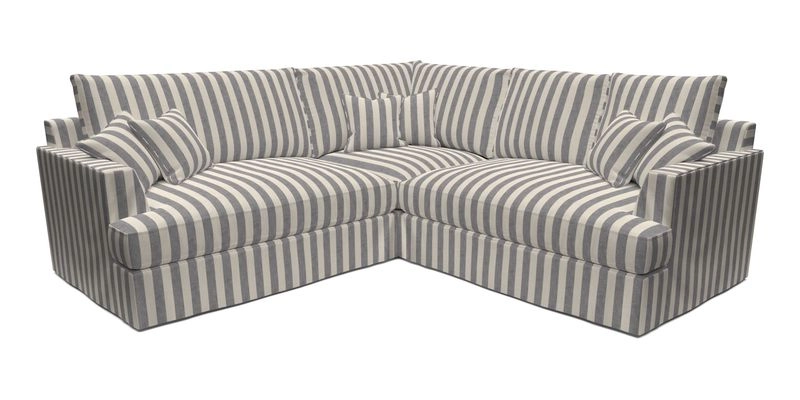 Slingsby Small Fitted Cover Corner Unit LHF & RHF in Two Tone Plain Biscuit.  Loose cover version available