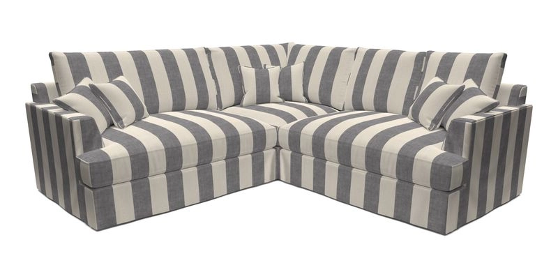 Slingsby Small Fitted Cover Corner Unit LHF & RHF in Two Tone Plain Biscuit.  Loose cover version available