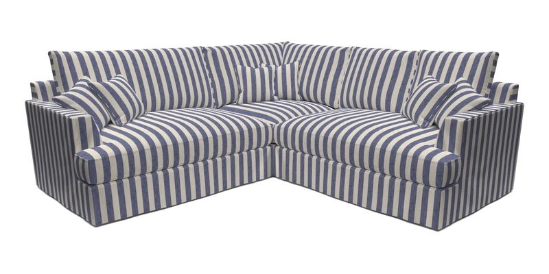 Slingsby Small Fitted Cover Corner Unit LHF & RHF in Two Tone Plain Biscuit.  Loose cover version available