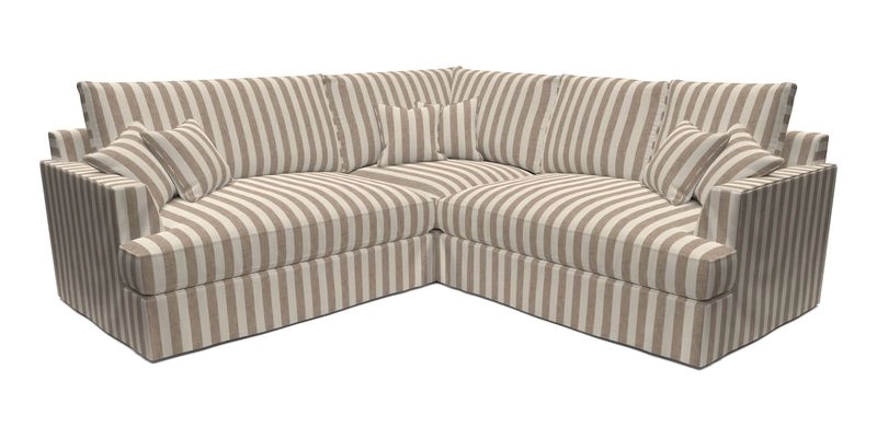 Slingsby Small Fitted Cover Corner Unit LHF & RHF in Two Tone Plain Biscuit.  Loose cover version available