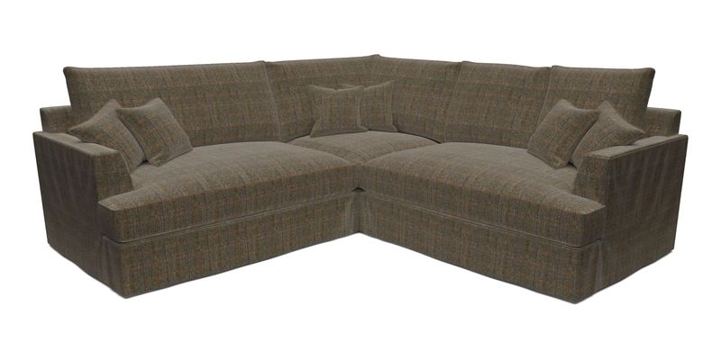 Slingsby Small Fitted Cover Corner Unit LHF & RHF in Two Tone Plain Biscuit.  Loose cover version available