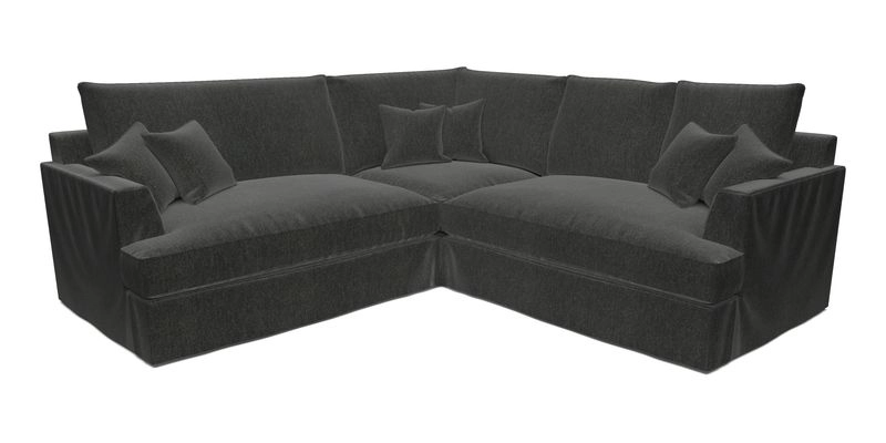 Slingsby Small Fitted Cover Corner Unit LHF & RHF in Two Tone Plain Biscuit.  Loose cover version available