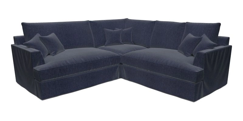 Slingsby Small Fitted Cover Corner Unit LHF & RHF in Two Tone Plain Biscuit.  Loose cover version available