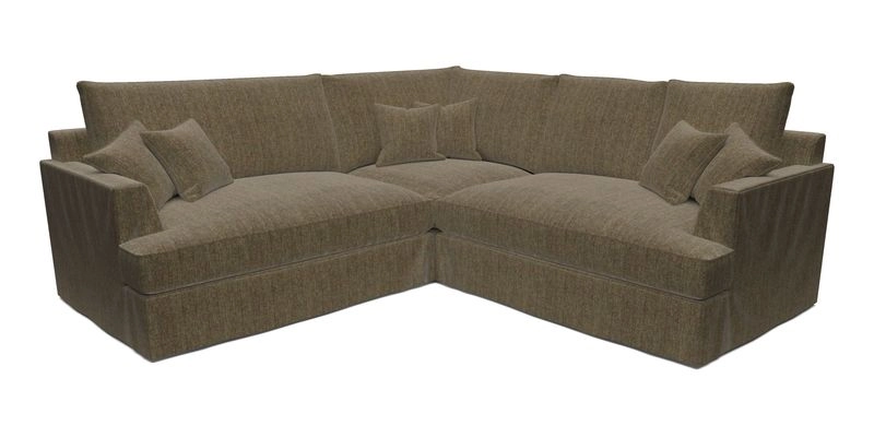 Slingsby Small Fitted Cover Corner Unit LHF & RHF in Two Tone Plain Biscuit.  Loose cover version available