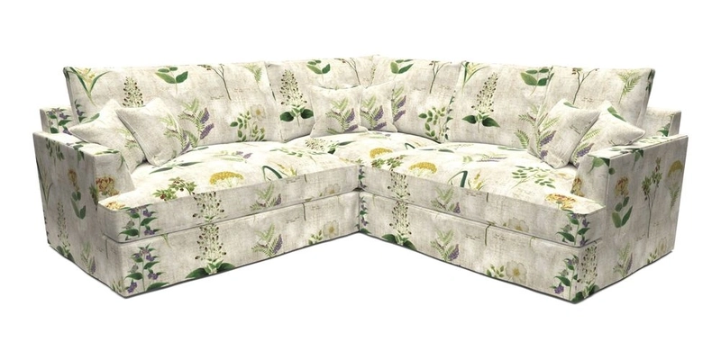 Slingsby Small Fitted Cover Corner Unit LHF & RHF in Two Tone Plain Biscuit.  Loose cover version available