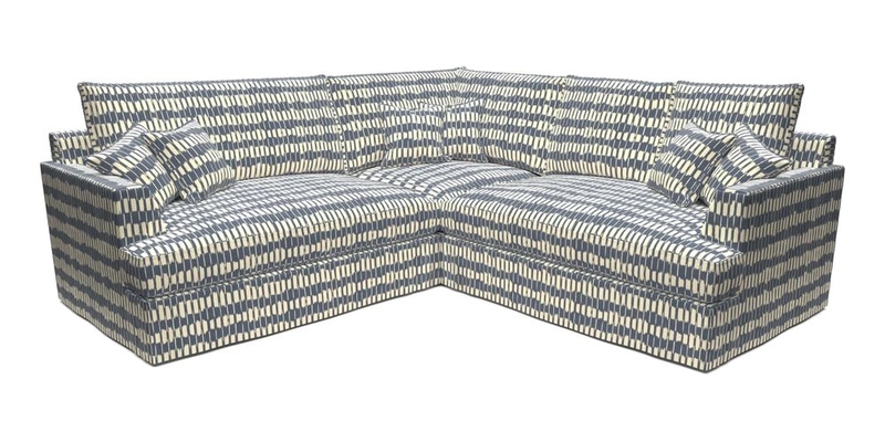 Slingsby Small Fitted Cover Corner Unit LHF & RHF in Two Tone Plain Biscuit.  Loose cover version available