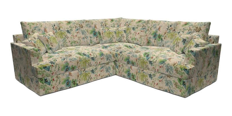 Slingsby Small Fitted Cover Corner Unit LHF & RHF in Two Tone Plain Biscuit.  Loose cover version available