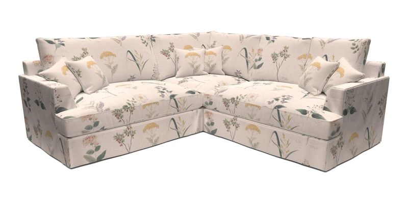 Slingsby Small Fitted Cover Corner Unit LHF & RHF in Two Tone Plain Biscuit.  Loose cover version available