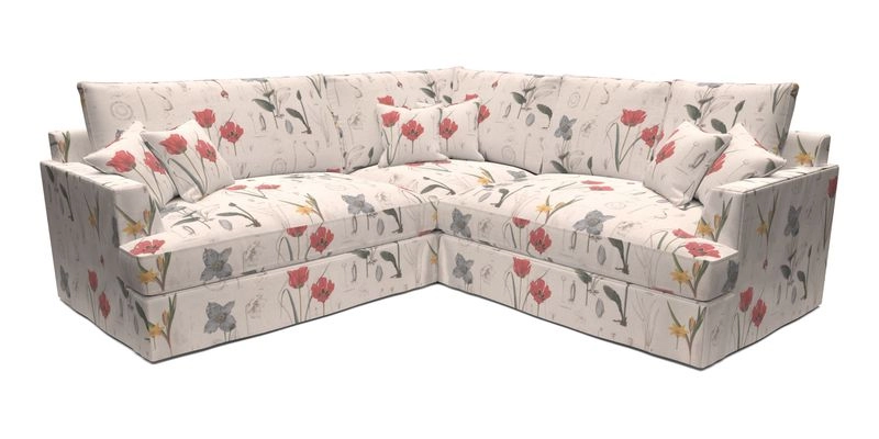 Slingsby Small Fitted Cover Corner Unit LHF & RHF in Two Tone Plain Biscuit.  Loose cover version available