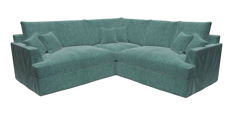 Slingsby Small Fitted Cover Corner Unit LHF & RHF in Two Tone Plain Biscuit.  Loose cover version available