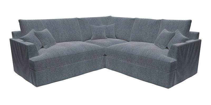 Slingsby Small Fitted Cover Corner Unit LHF & RHF in Two Tone Plain Biscuit.  Loose cover version available