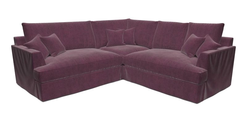 Slingsby Small Fitted Cover Corner Unit LHF & RHF in Two Tone Plain Biscuit.  Loose cover version available