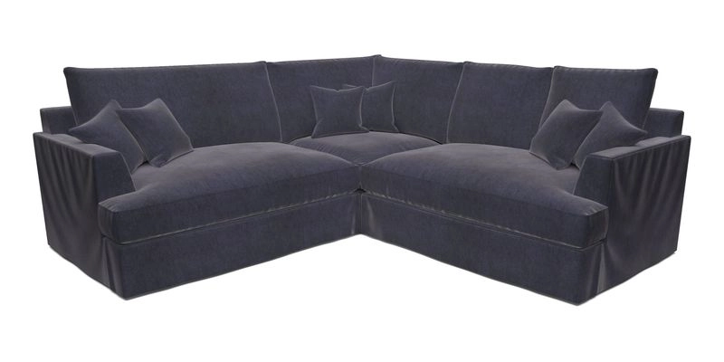 Slingsby Small Fitted Cover Corner Unit LHF & RHF in Two Tone Plain Biscuit.  Loose cover version available