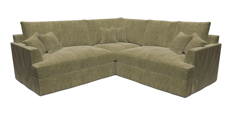 Slingsby Small Fitted Cover Corner Unit LHF & RHF in Two Tone Plain Biscuit.  Loose cover version available