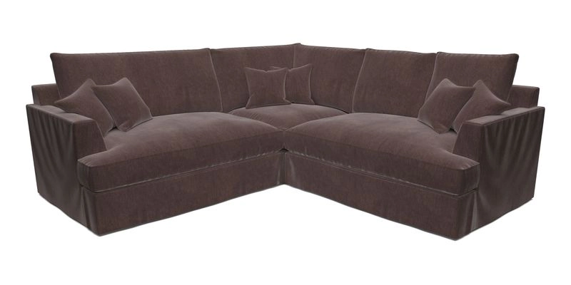 Slingsby Small Fitted Cover Corner Unit LHF & RHF in Two Tone Plain Biscuit.  Loose cover version available