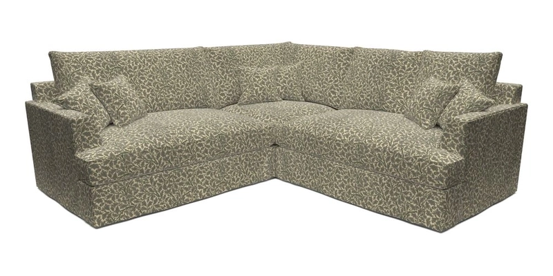 Slingsby Small Fitted Cover Corner Unit LHF & RHF in Two Tone Plain Biscuit.  Loose cover version available