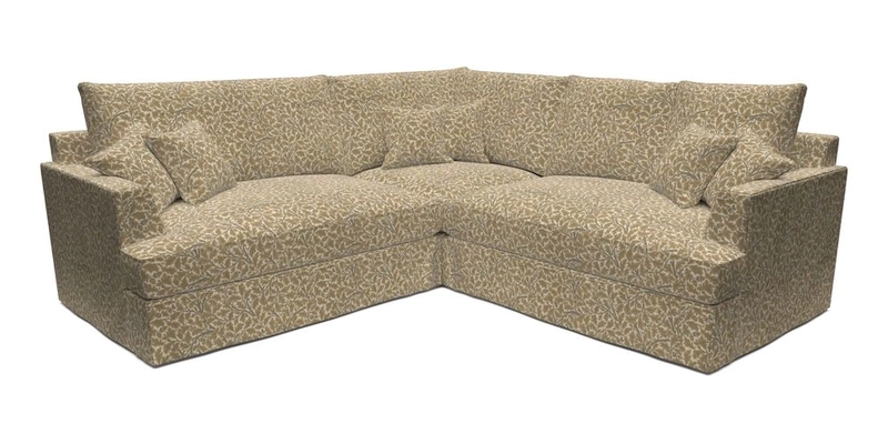 Slingsby Small Fitted Cover Corner Unit LHF & RHF in Two Tone Plain Biscuit.  Loose cover version available