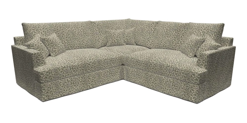 Slingsby Small Fitted Cover Corner Unit LHF & RHF in Two Tone Plain Biscuit.  Loose cover version available