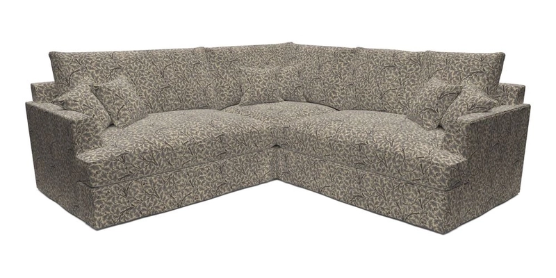 Slingsby Small Fitted Cover Corner Unit LHF & RHF in Two Tone Plain Biscuit.  Loose cover version available