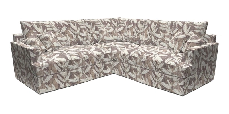 Slingsby Small Fitted Cover Corner Unit LHF & RHF in Two Tone Plain Biscuit.  Loose cover version available