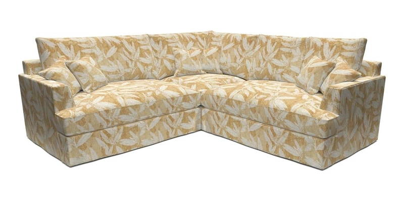 Slingsby Small Fitted Cover Corner Unit LHF & RHF in Two Tone Plain Biscuit.  Loose cover version available