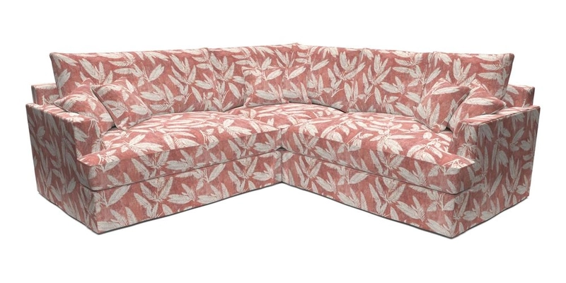 Slingsby Small Fitted Cover Corner Unit LHF & RHF in Two Tone Plain Biscuit.  Loose cover version available