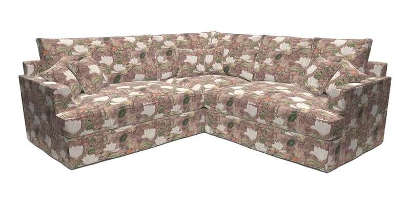 Slingsby Small Fitted Cover Corner Unit LHF & RHF in Two Tone Plain Biscuit.  Loose cover version available